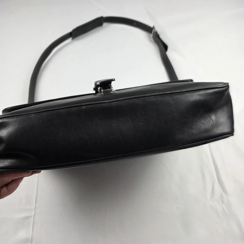 Coach Messenger Bag Mens Large Black Leather Briefcase Crossbody Office